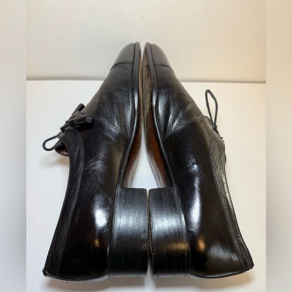 Black Beltrami Leather Men\'s Dress Shoes Size 10.5